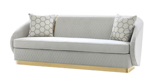 PENELOPE SOFA SERIES - GREY/GOLD