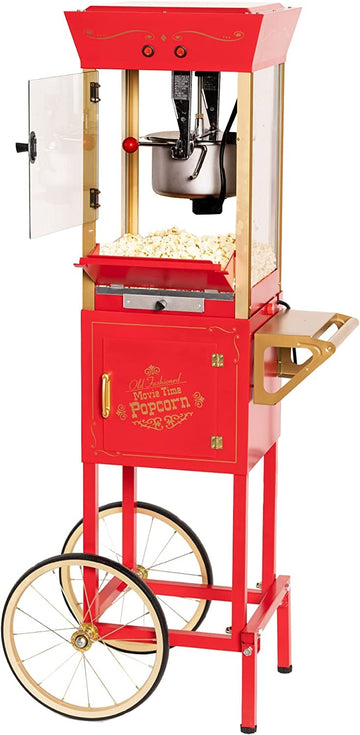 Red Canadian Popcorn Machine with Stand 8oz