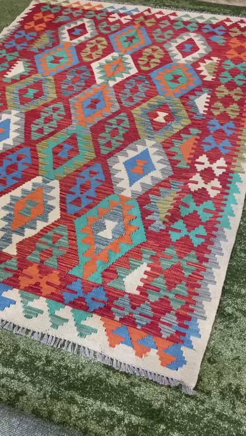AFGHAN KILIM HANDMADE WOOL RUG