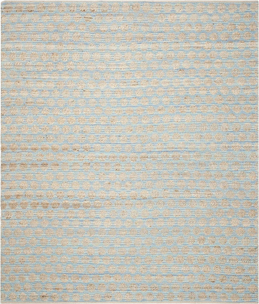 SAFAVIEH CAPE COD HANDMADE AREA RUG - 9' x 12' Blue/Natural