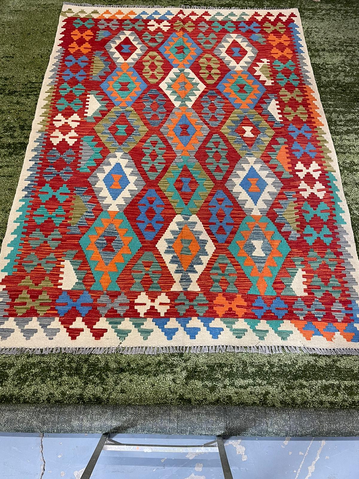 AFGHAN KILIM HANDMADE WOOL RUG