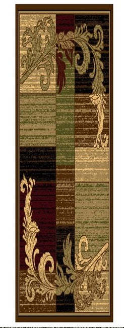 MSRUGS 3 ft x 8 ft Brown Indoor Runner Rug