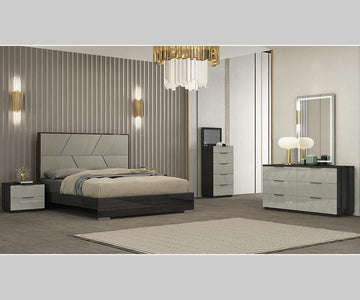 K Elite Travis Series Bedroom Set in Grey Angley B157