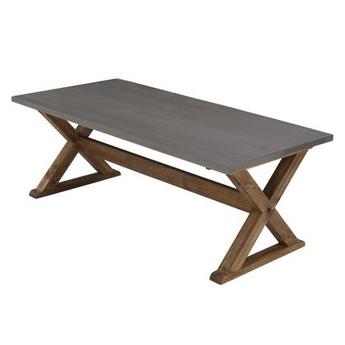 Walker Edison AF48RBXCTGYBR Rustic Coffee Table