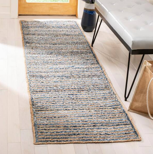 Runner -  2'3" x 10' Braided Striped Runner Rug - GetSetHome Store