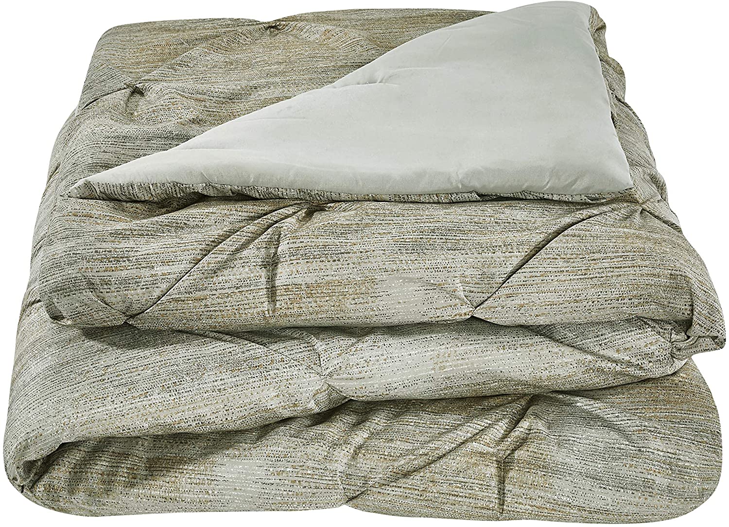 Full / Queen Duvet Cover Set by VCNY Pintuck, Beige/White - GetSetHome Store