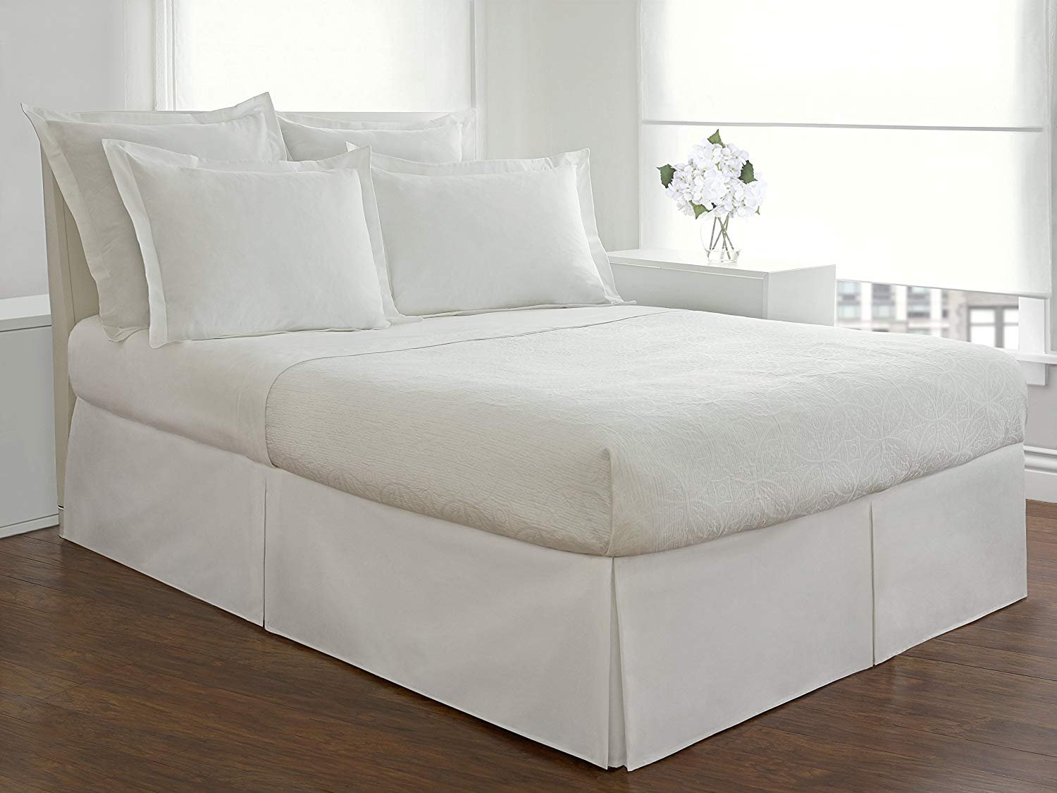 Queen ~ Bedskirt  White 14" depth ~  Levinsohn Textile - GetSetHome Store