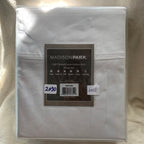 Cal King - Madison Park MP20-4842 Cotton Rich Sheet Set, White - GetSetHome Store