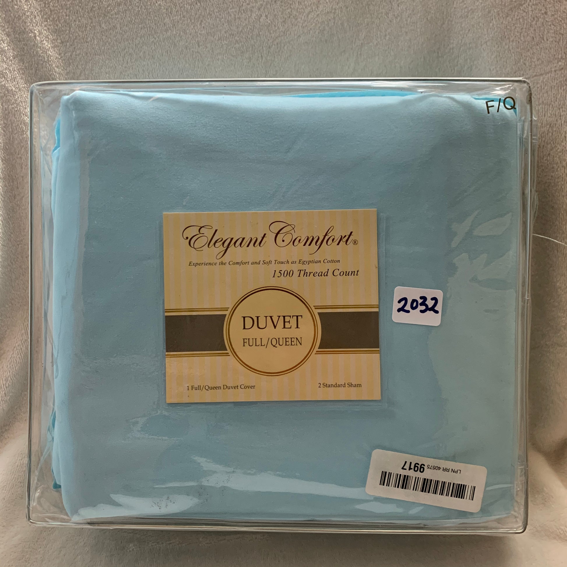 Queen / FULL - 3 Piece Duvet Cover Set by Elegant Comfort, Aqua - GetSetHome Store