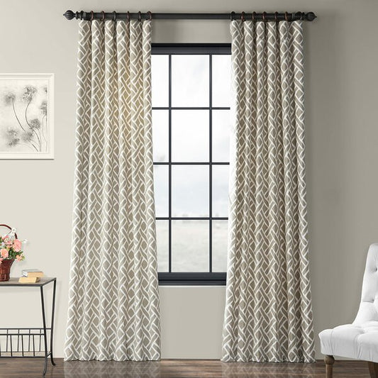 Curtain - Berumen Geometric Room Darkening Rod Pocket Single Panel - GetSetHome Store