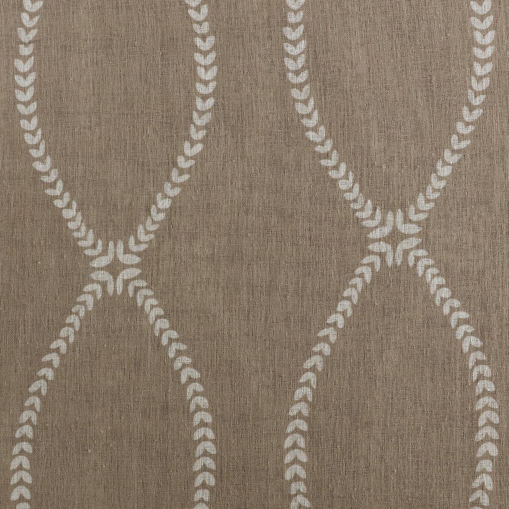 Curtain - Grecian Grommet Printed Sheer, Taupe - GetSetHome Store