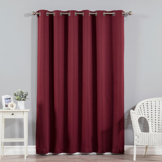 Curtain - Best Home Fashion Wide Width Grommet Blackout Curtain, Burgundy - GetSetHome Store