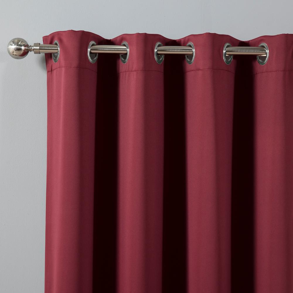 Curtain - Best Home Fashion Wide Width Grommet Blackout Curtain, Burgundy - GetSetHome Store