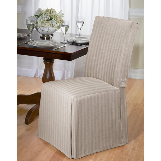 Dining Chair Cover - Cotton Herringbone Slipcover - GetSetHome Store