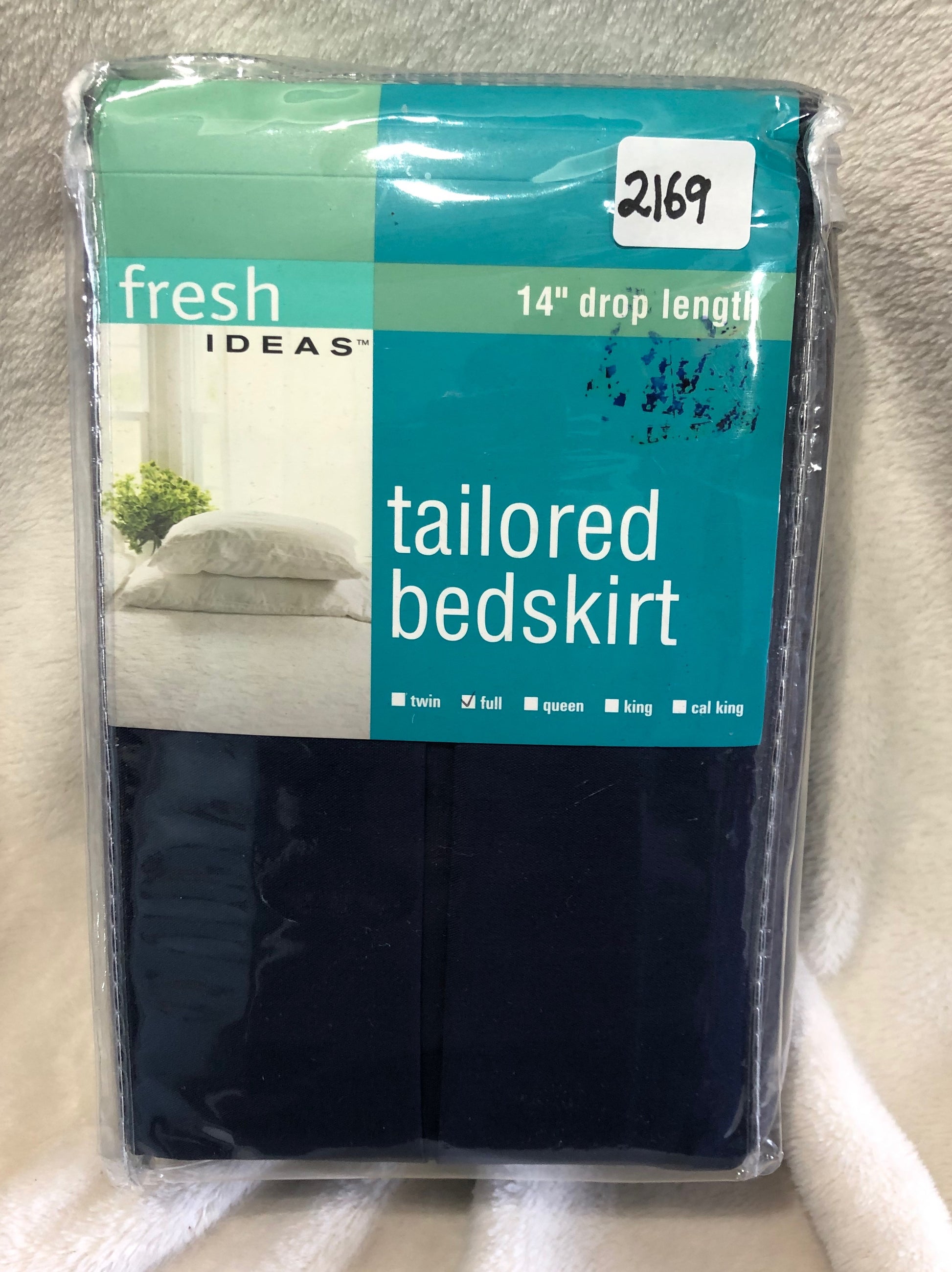 Full ~ Fresh Ideas Navy Blue Tailored Bedskirt - GetSetHome Store