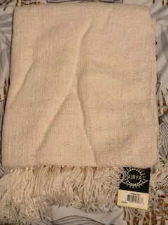 Hallie Acrylic Throw, Cream - GetSetHome Store