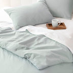 Leighton Reversible Duvet Cover Set, King, Glacier Gray - GetSetHome Store