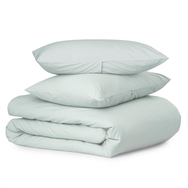 Leighton Reversible Duvet Cover Set, King, Glacier Gray - GetSetHome Store