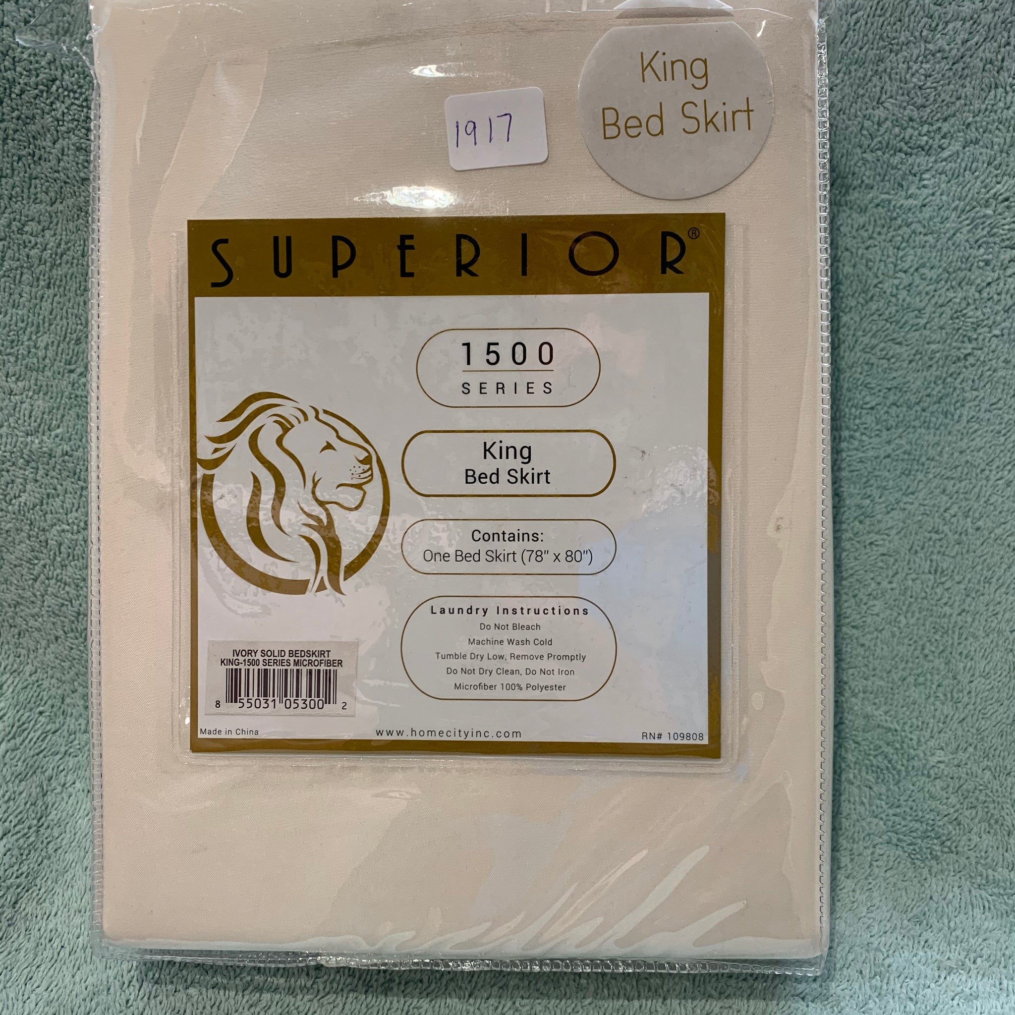 King Bed Skirt ~ 78" by 80" ~ Ivory Colour 15" drop ~ by Superior - GetSetHome Store