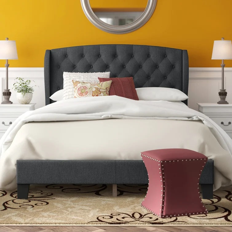 Lilianna Upholstered King Grey Bed - GetSetHome Store