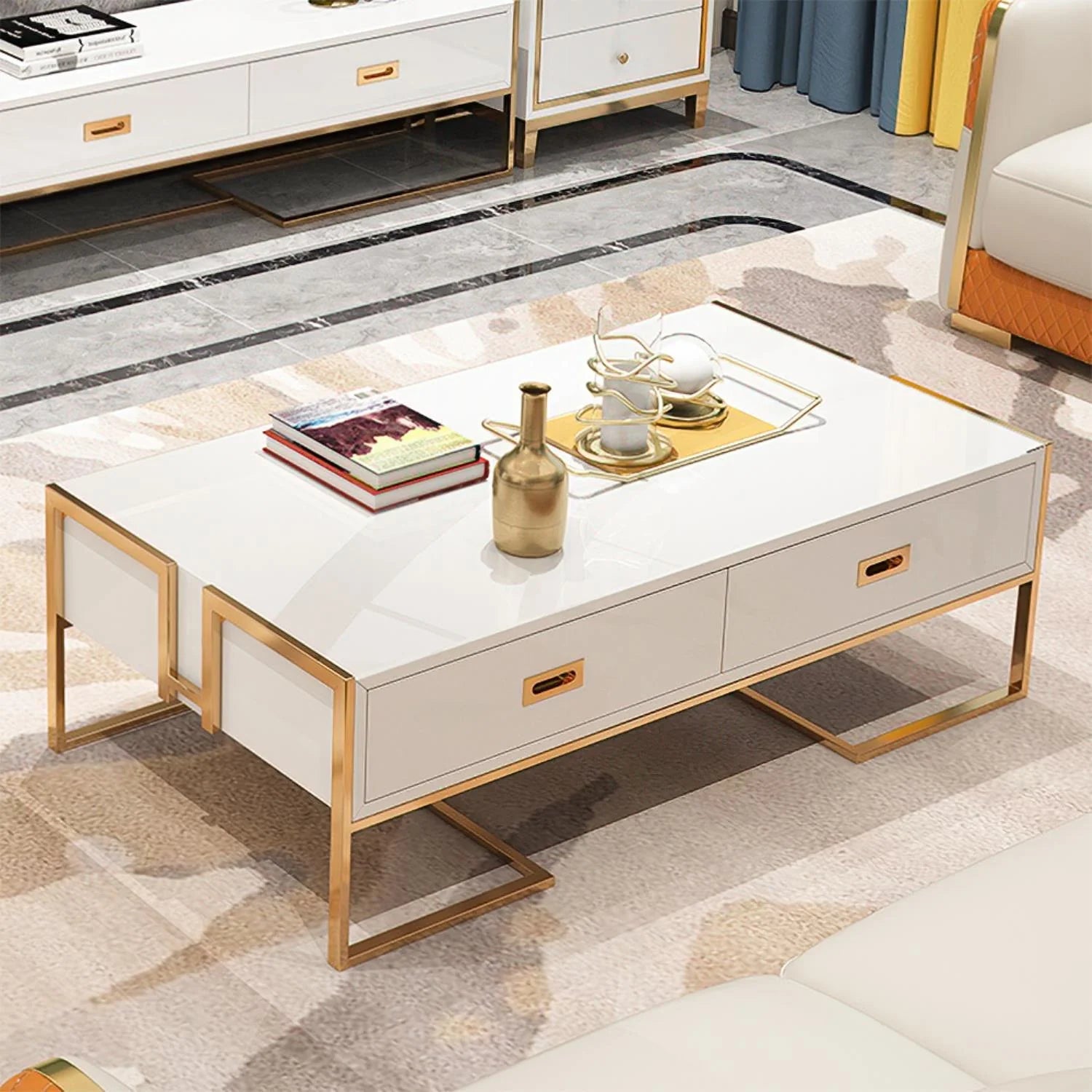 Povison White Coffee Table PV-CT078AW02 - GetSetHome Store