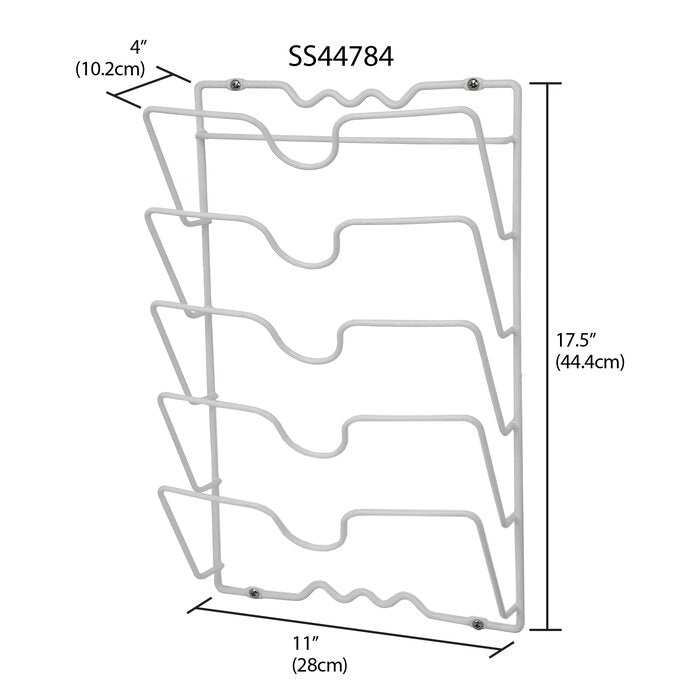 Prep & Savour Wall Or Cabinet Mount Lid Rack - GetSetHome Store