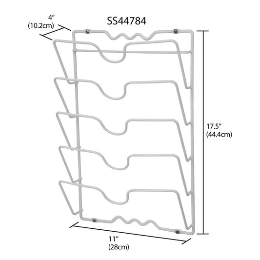 Prep & Savour Wall Or Cabinet Mount Lid Rack - GetSetHome Store