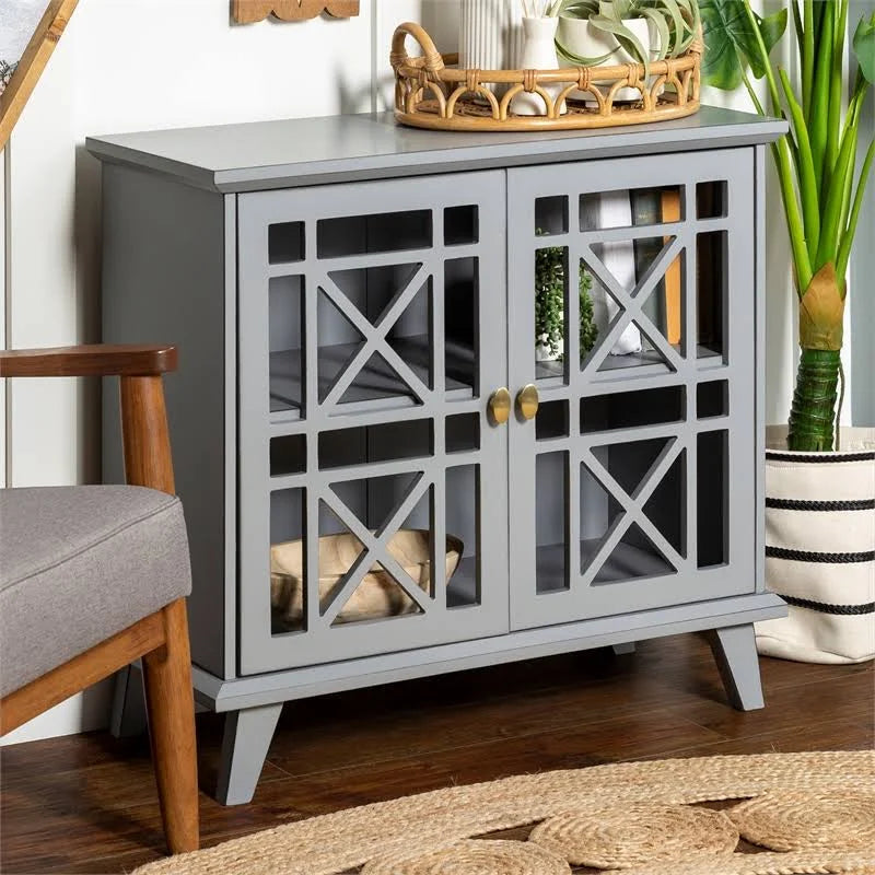 32" Storage Cabinet in Grey, Walker Edison - GetSetHome Store