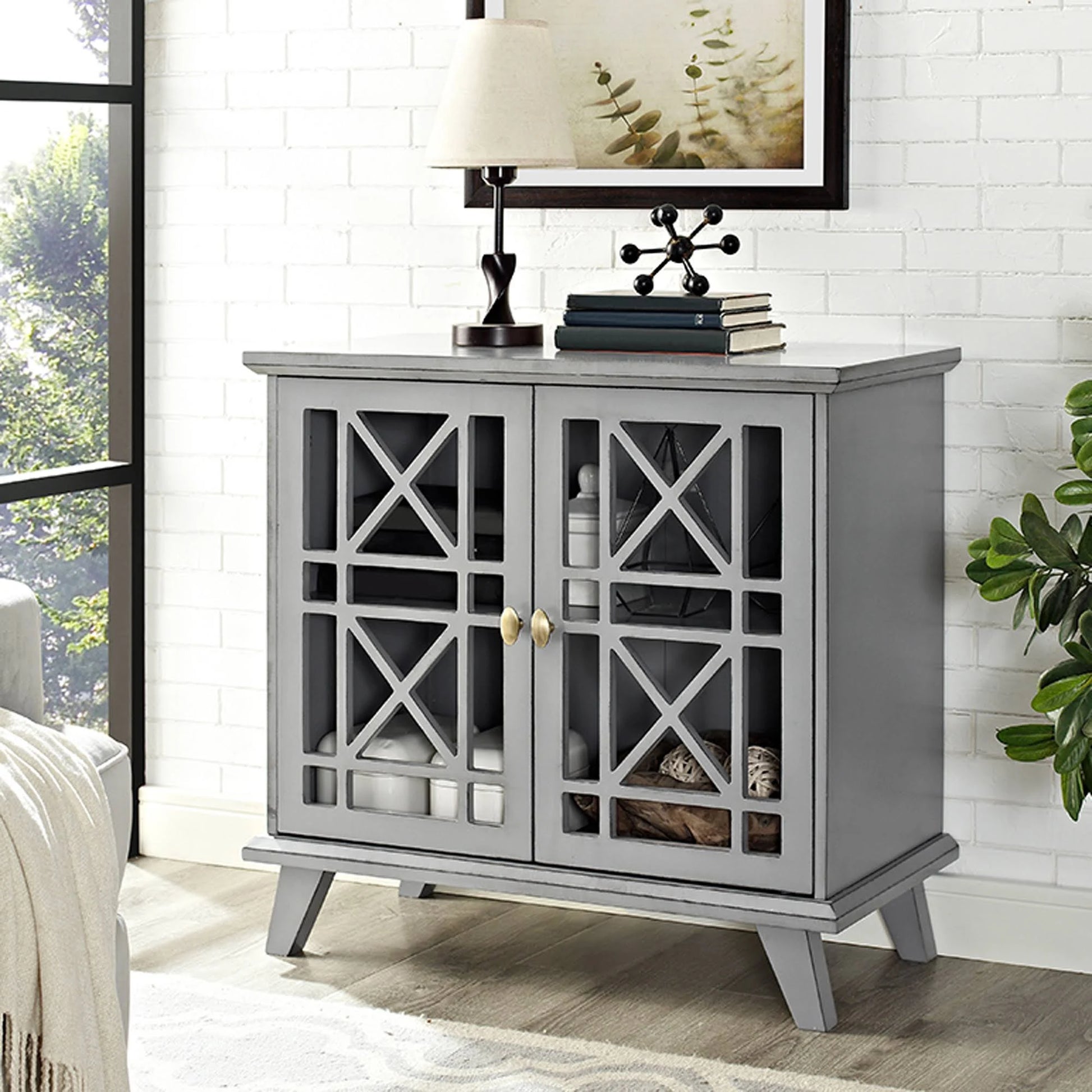 32" Storage Cabinet in Grey, Walker Edison - GetSetHome Store