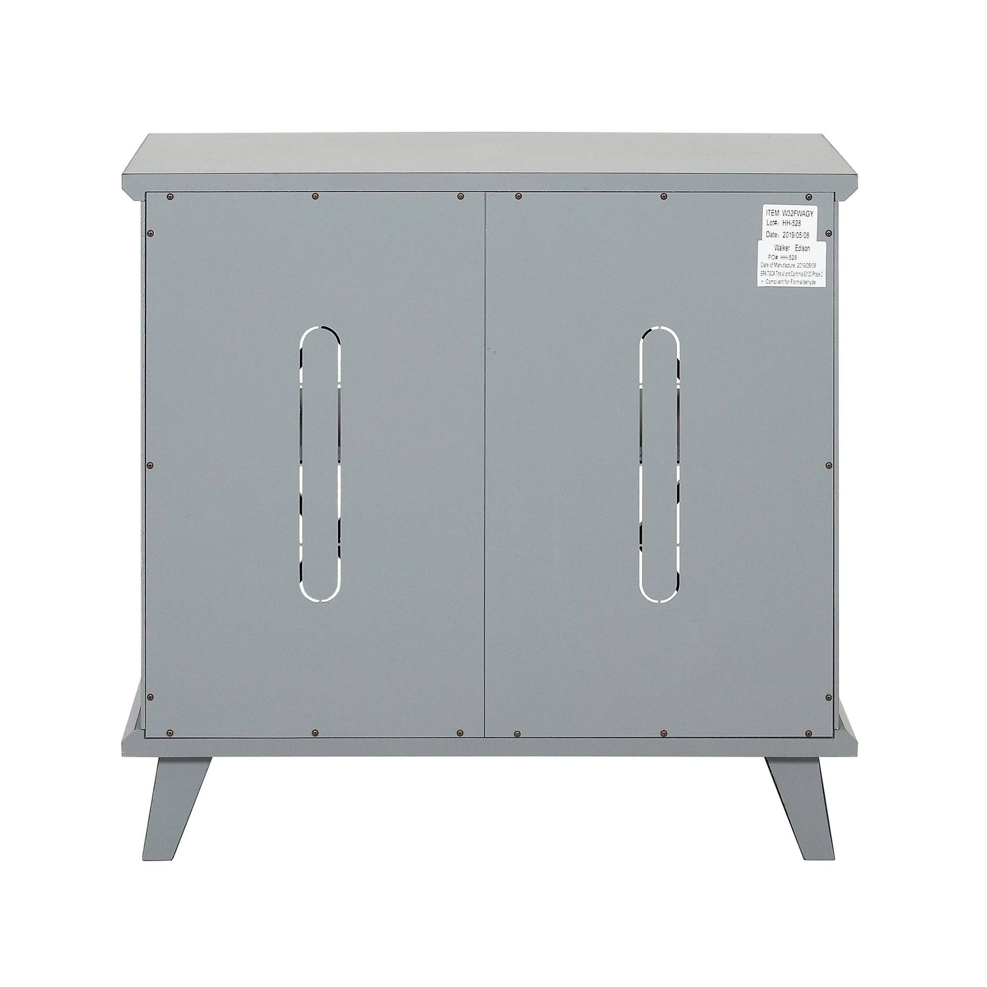 32" Storage Cabinet in Grey, Walker Edison - GetSetHome Store