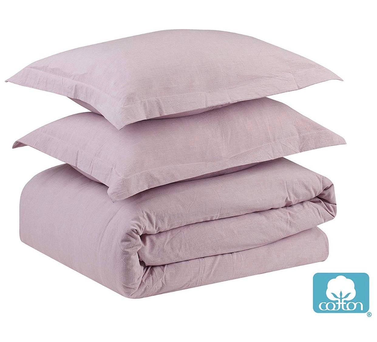 King / Cal ~ 3 Piece Duvet Cover Set, Cotton, by Swift Home , Dusty Lavender - GetSetHome Store