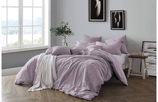 King / Cal ~ 3 Piece Duvet Cover Set, Cotton, by Swift Home , Dusty Lavender - GetSetHome Store