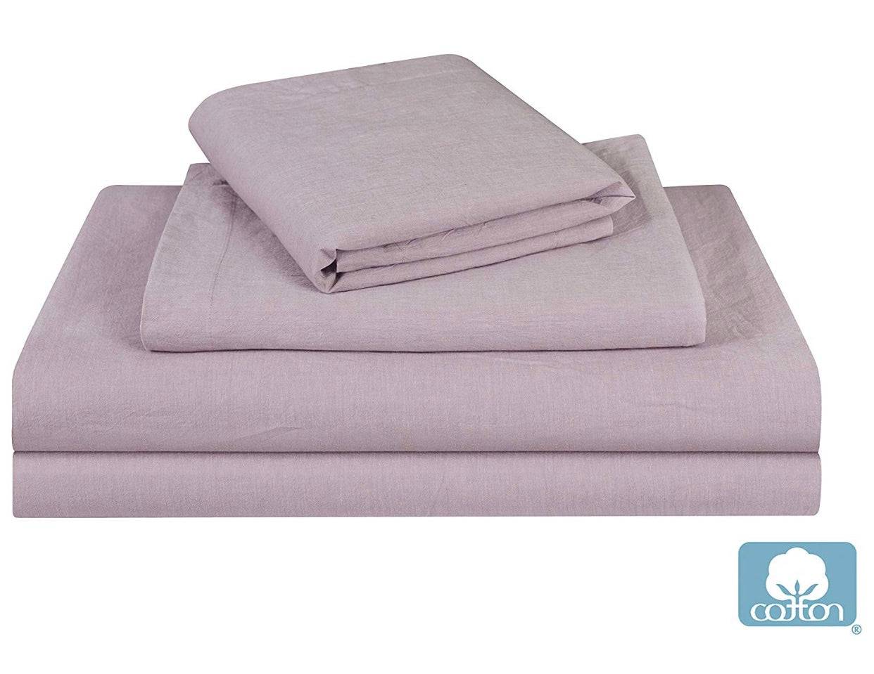 King / Cal ~ 3 Piece Duvet Cover Set, Cotton, by Swift Home , Dusty Lavender - GetSetHome Store