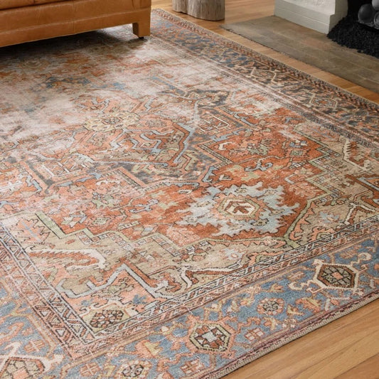 Skye Oriental Terracotta Area Rug - GetSetHome Store