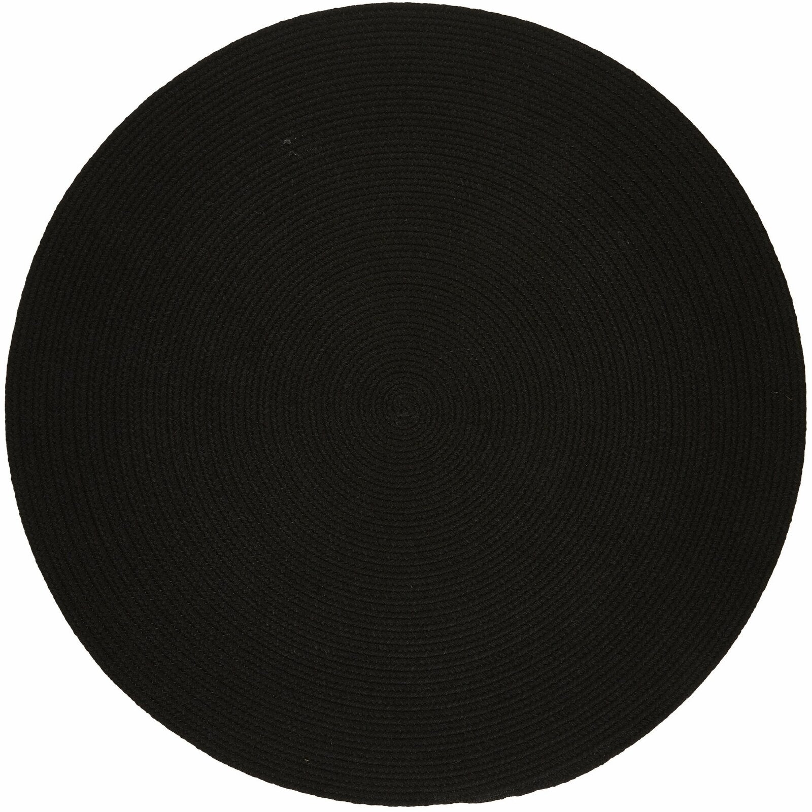 Rug ~ 6' Round, Smyth Handmade Braided Black Indoor / Outdoor Area Rug - GetSetHome Store