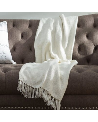 Hallie Acrylic Throw, Cream - GetSetHome Store