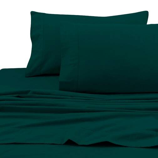 Flannel Solid Extra Deep Pocket Sheet Set by Tribeca Living FULL,TEAL Colour - GetSetHome Store