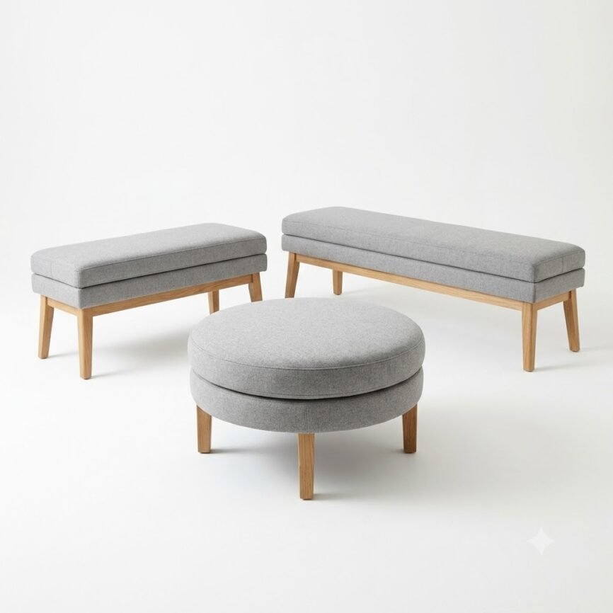 Benches and Ottoman