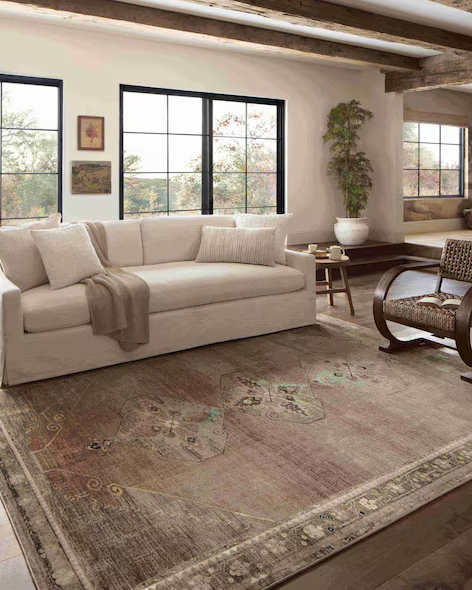 Magnolia Home by Joanna Gaines x Loloi | Sinclair Collection Clay/Tabacco Rug - 5' x 7'6"