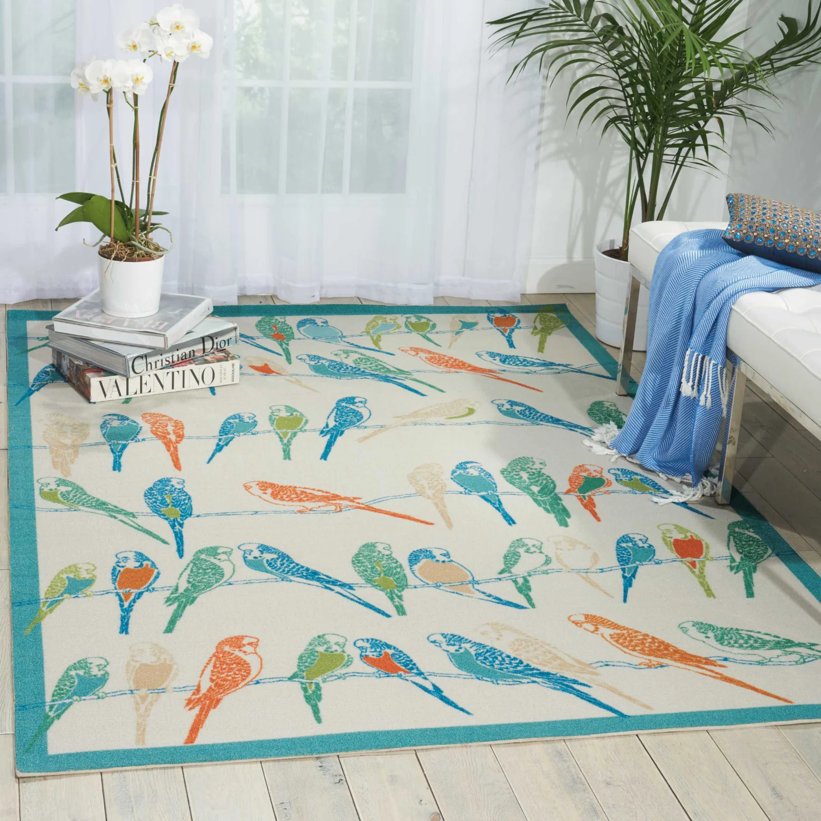 Nourison Sun and Shade Multicolor Area Rug by Waverly - Image 3
