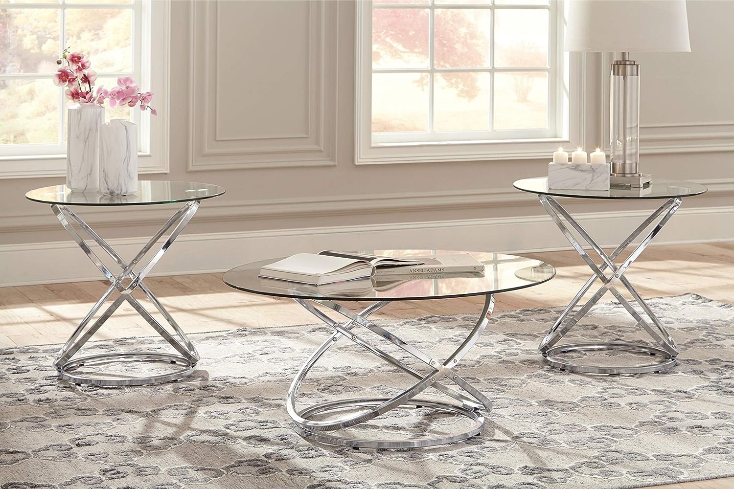 Ashley Hollynyx 3PC Modern Coffee Table Set T270-13 - Image 4