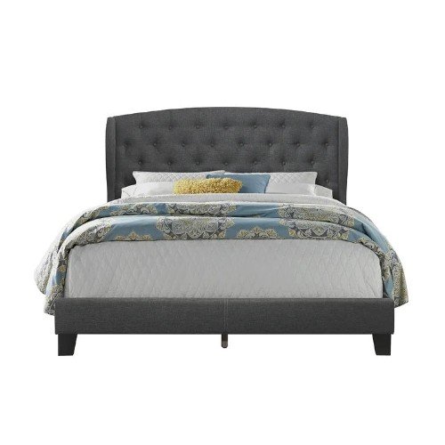 Lilianna Upholstered King Grey Bed - Image 3