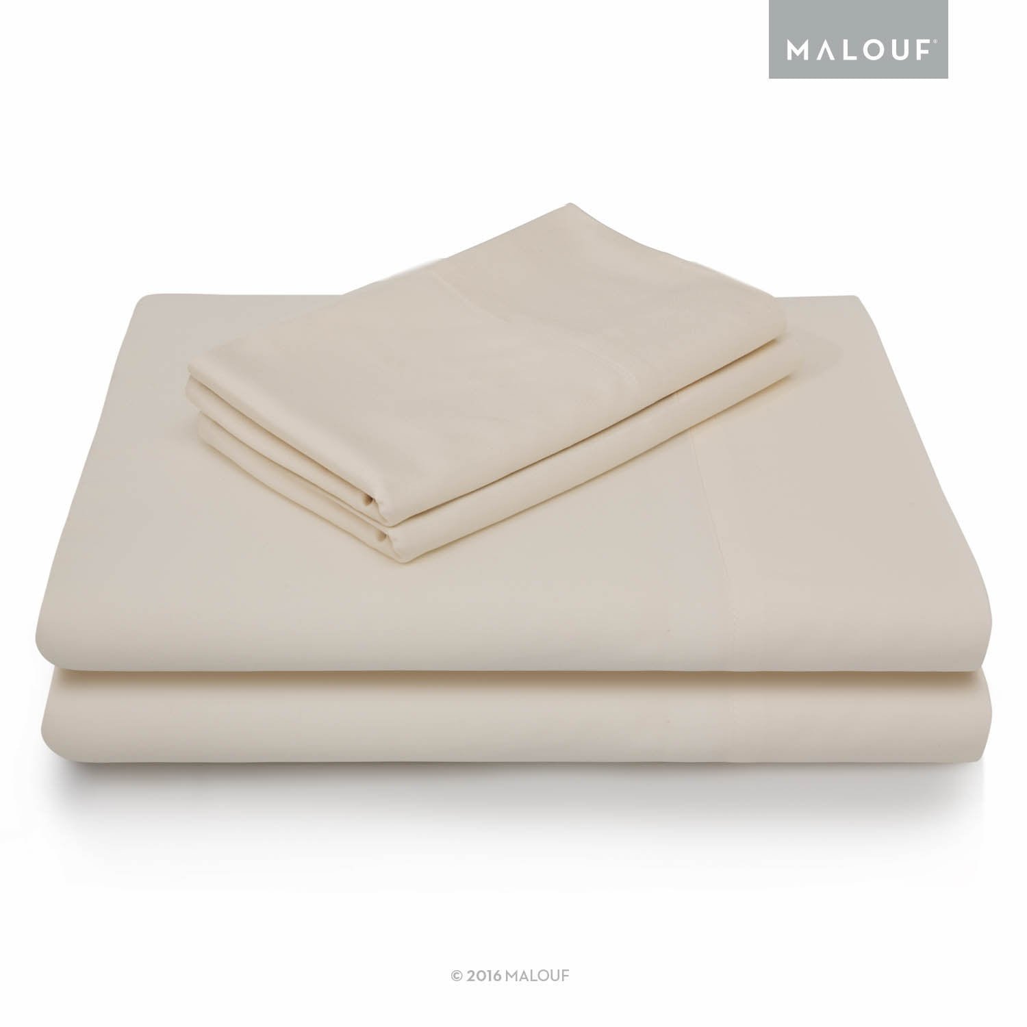 MALOUF Woven 100% Rayon from Bamboo Sheet Set-4-pc KING Set , Ivory