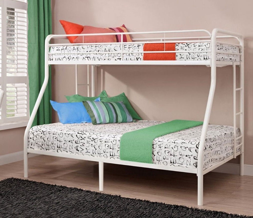 White Metal Bunk Bed