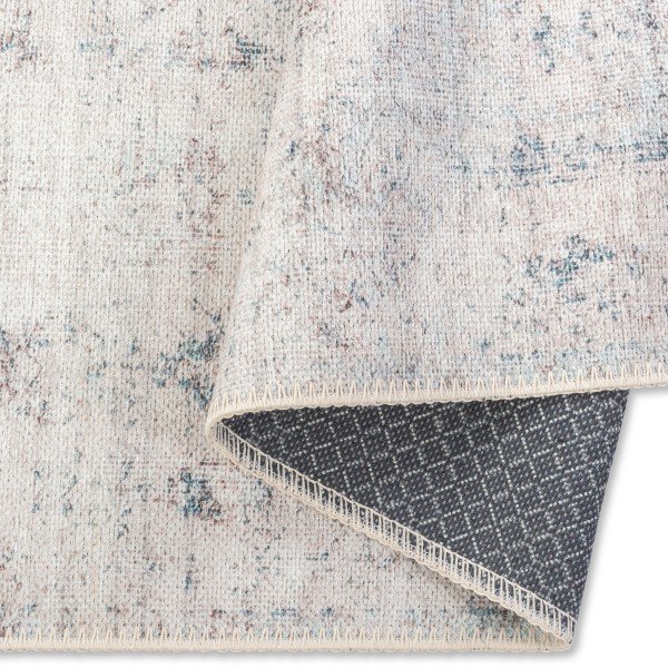 Aura Washable Spill Proof Beige Multi Area Rug - Image 3